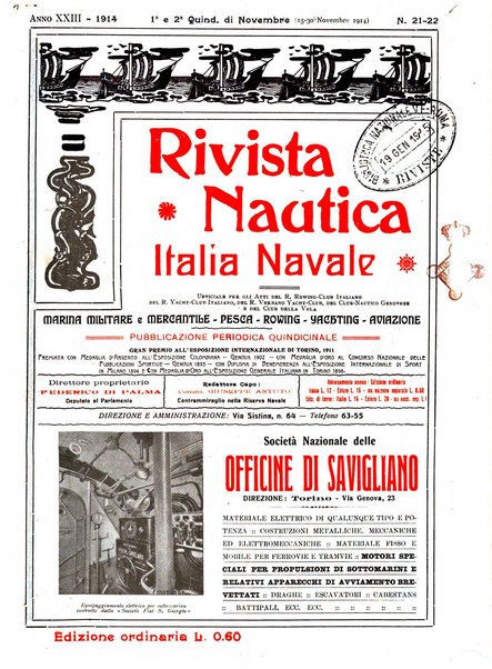 Rivista nautica rowing, yachting, Marina militare e mercantile