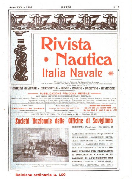 Rivista nautica rowing, yachting, Marina militare e mercantile