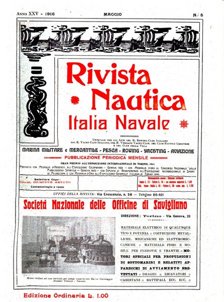 Rivista nautica rowing, yachting, Marina militare e mercantile