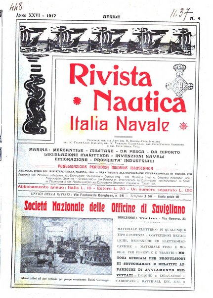 Rivista nautica rowing, yachting, Marina militare e mercantile