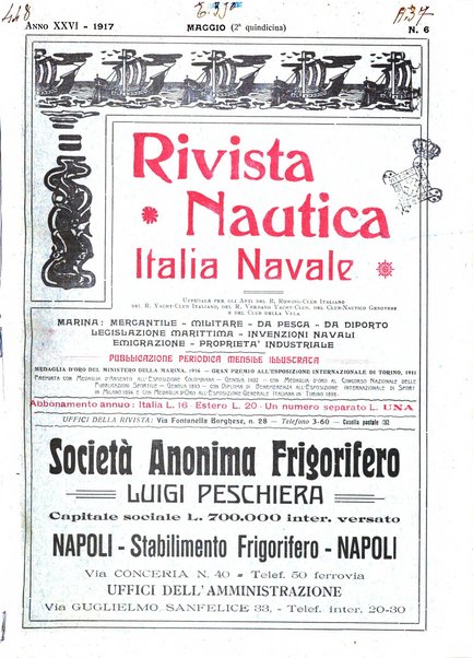 Rivista nautica rowing, yachting, Marina militare e mercantile