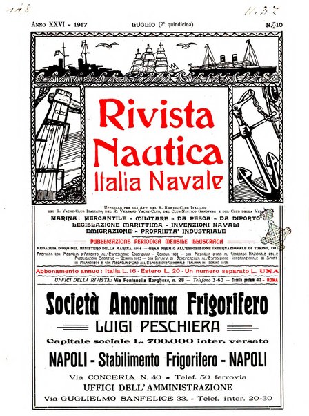 Rivista nautica rowing, yachting, Marina militare e mercantile