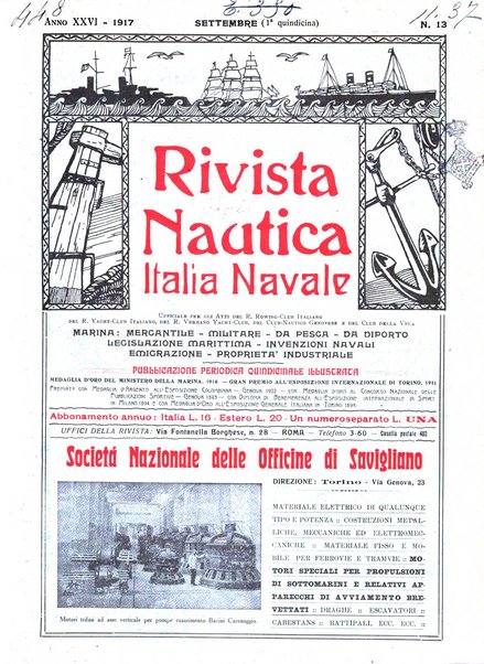 Rivista nautica rowing, yachting, Marina militare e mercantile