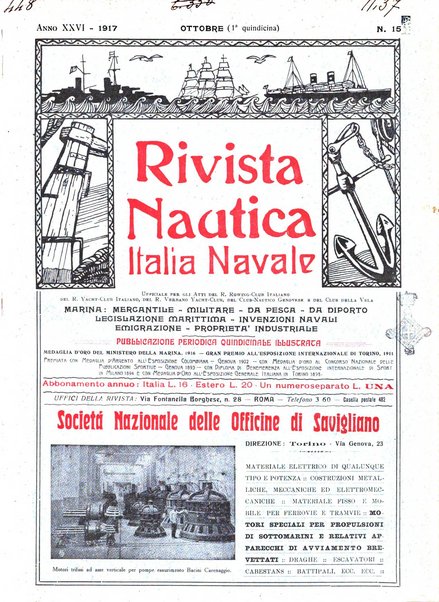 Rivista nautica rowing, yachting, Marina militare e mercantile