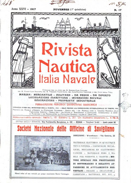 Rivista nautica rowing, yachting, Marina militare e mercantile