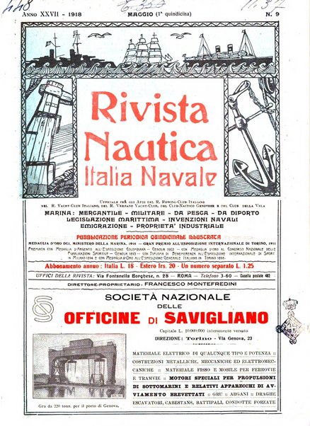 Rivista nautica rowing, yachting, Marina militare e mercantile