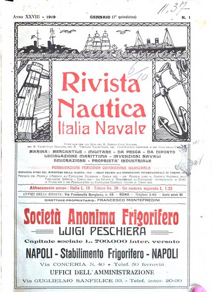 Rivista nautica rowing, yachting, Marina militare e mercantile