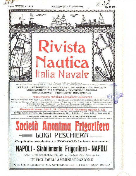 Rivista nautica rowing, yachting, Marina militare e mercantile