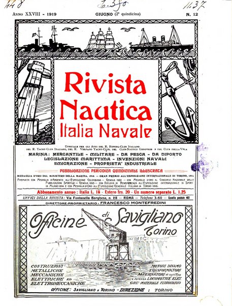 Rivista nautica rowing, yachting, Marina militare e mercantile