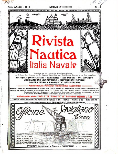 Rivista nautica rowing, yachting, Marina militare e mercantile