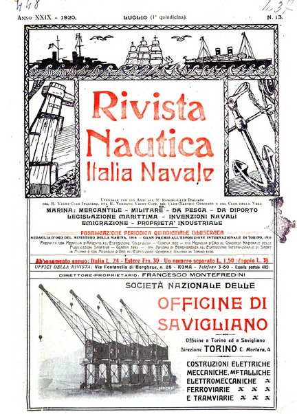 Rivista nautica rowing, yachting, Marina militare e mercantile