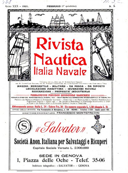 Rivista nautica rowing, yachting, Marina militare e mercantile