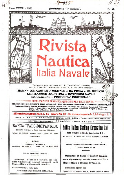 Rivista nautica rowing, yachting, Marina militare e mercantile