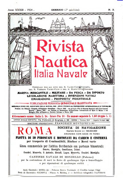 Rivista nautica rowing, yachting, Marina militare e mercantile