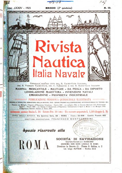 Rivista nautica rowing, yachting, Marina militare e mercantile