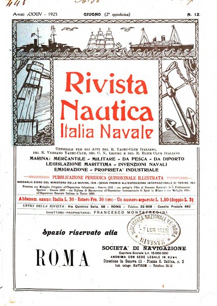 Rivista nautica rowing, yachting, Marina militare e mercantile