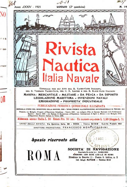 Rivista nautica rowing, yachting, Marina militare e mercantile