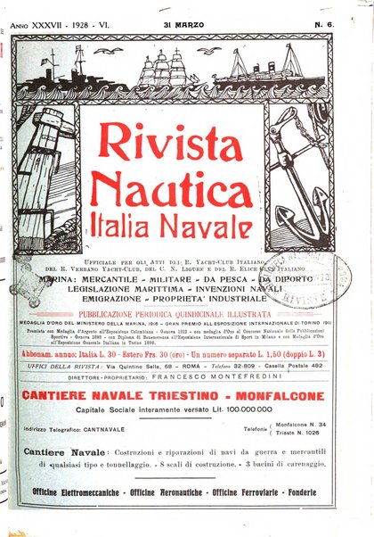 Rivista nautica rowing, yachting, Marina militare e mercantile