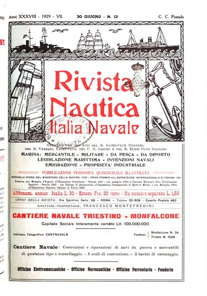 Rivista nautica rowing, yachting, Marina militare e mercantile