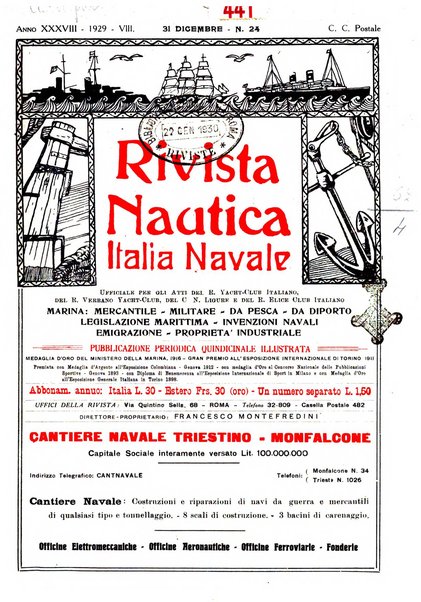 Rivista nautica rowing, yachting, Marina militare e mercantile