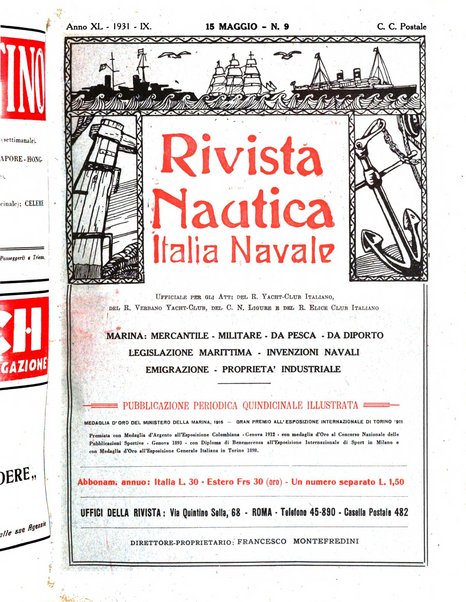 Rivista nautica rowing, yachting, Marina militare e mercantile