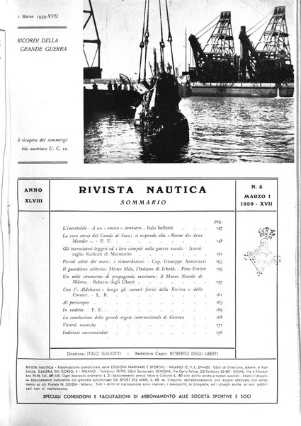 Rivista nautica rowing, yachting, Marina militare e mercantile