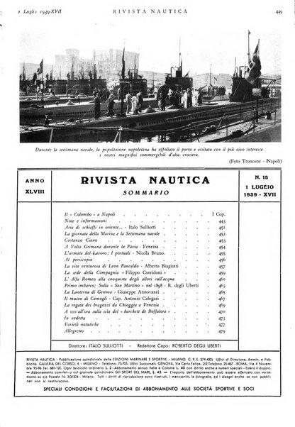 Rivista nautica rowing, yachting, Marina militare e mercantile