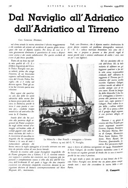 Rivista nautica rowing, yachting, Marina militare e mercantile