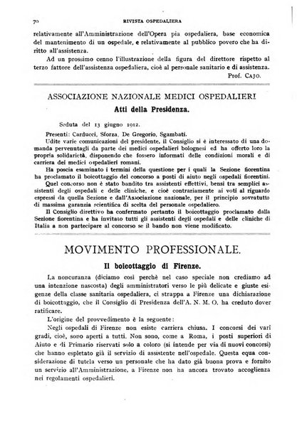 Rivista ospedaliera giornale di tecnica nosocomiale, di pratica e di interessi professionali