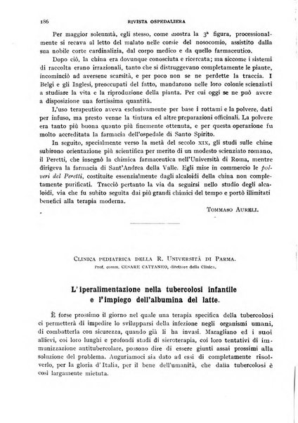 Rivista ospedaliera giornale di tecnica nosocomiale, di pratica e di interessi professionali