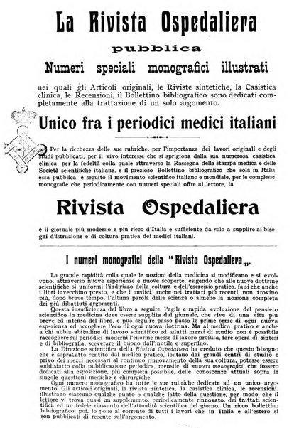 Rivista ospedaliera giornale di tecnica nosocomiale, di pratica e di interessi professionali