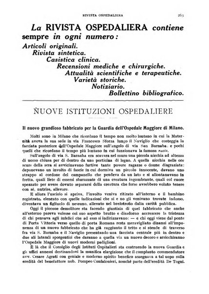 Rivista ospedaliera giornale di tecnica nosocomiale, di pratica e di interessi professionali