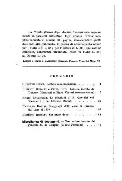 Rivista storica degli archivi toscani