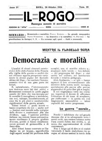 Il rogo rassegna di moralità