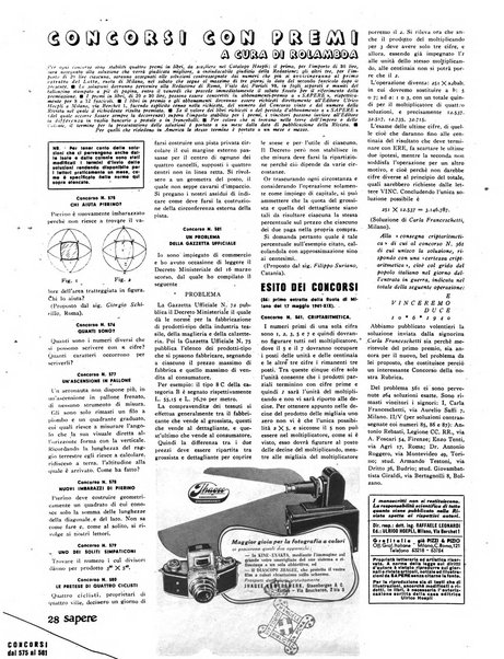 Sapere quindicinale di divulgazione di scienza, tecnica e arte applicata