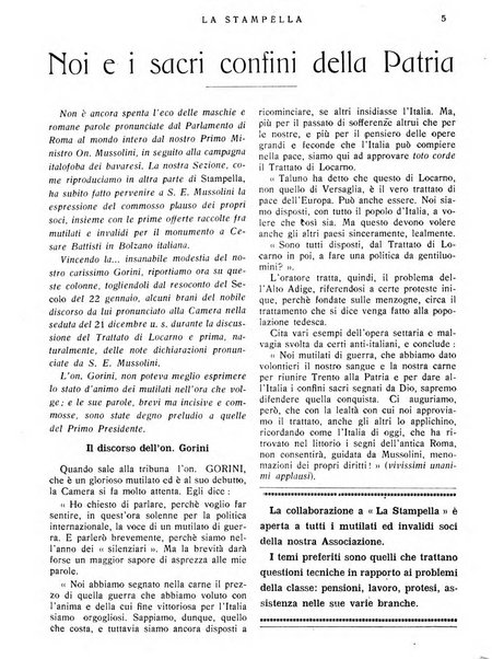 La stampella periodico mensile della sezione milanese dell'Associazione nazionale fra mutilati ed invalidi di guerra