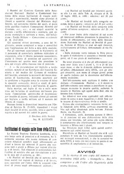 La stampella periodico mensile della sezione milanese dell'Associazione nazionale fra mutilati ed invalidi di guerra