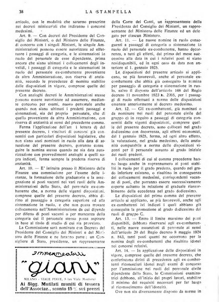 La stampella periodico mensile della sezione milanese dell'Associazione nazionale fra mutilati ed invalidi di guerra