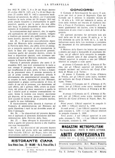 La stampella periodico mensile della sezione milanese dell'Associazione nazionale fra mutilati ed invalidi di guerra