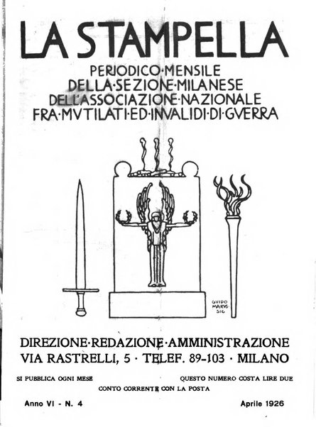 La stampella periodico mensile della sezione milanese dell'Associazione nazionale fra mutilati ed invalidi di guerra