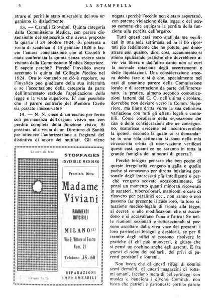 La stampella periodico mensile della sezione milanese dell'Associazione nazionale fra mutilati ed invalidi di guerra