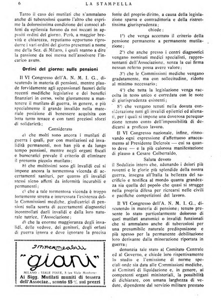 La stampella periodico mensile della sezione milanese dell'Associazione nazionale fra mutilati ed invalidi di guerra