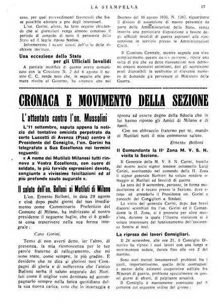 La stampella periodico mensile della sezione milanese dell'Associazione nazionale fra mutilati ed invalidi di guerra