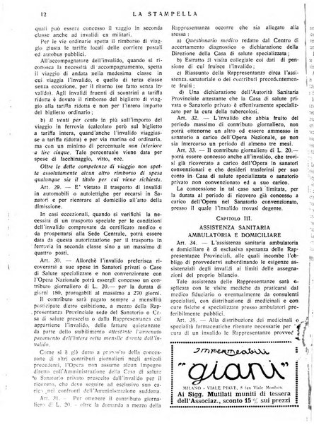 La stampella periodico mensile della sezione milanese dell'Associazione nazionale fra mutilati ed invalidi di guerra