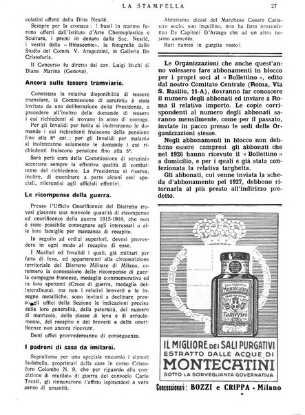 La stampella periodico mensile della sezione milanese dell'Associazione nazionale fra mutilati ed invalidi di guerra