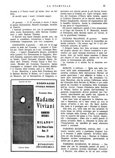 La stampella periodico mensile della sezione milanese dell'Associazione nazionale fra mutilati ed invalidi di guerra