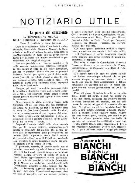 La stampella periodico mensile della sezione milanese dell'Associazione nazionale fra mutilati ed invalidi di guerra