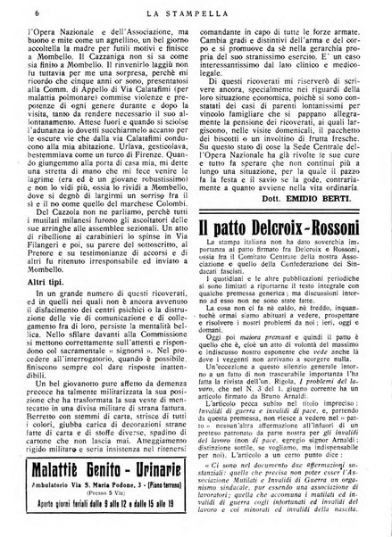 La stampella periodico mensile della sezione milanese dell'Associazione nazionale fra mutilati ed invalidi di guerra