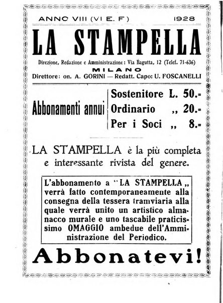 La stampella periodico mensile della sezione milanese dell'Associazione nazionale fra mutilati ed invalidi di guerra