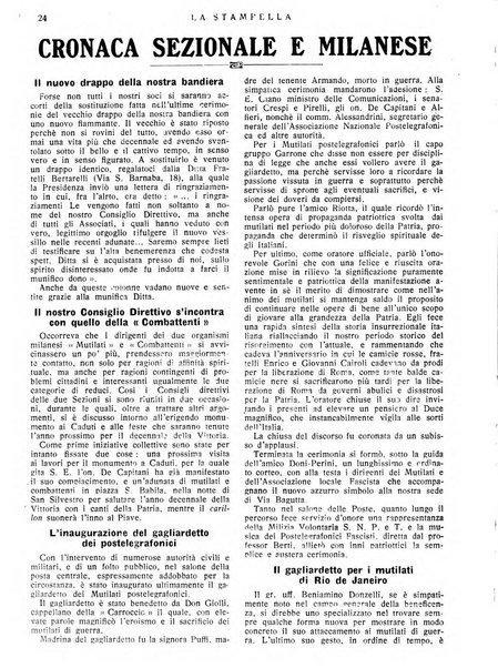 La stampella periodico mensile della sezione milanese dell'Associazione nazionale fra mutilati ed invalidi di guerra